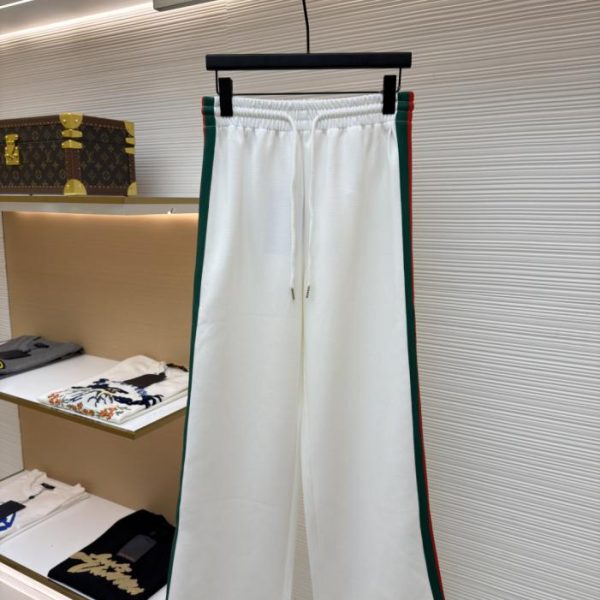 designer,replica,clothing,fake,1:1,lv,luxury,high quality Gucci contrasting web straight-leg trousers (H8H99)