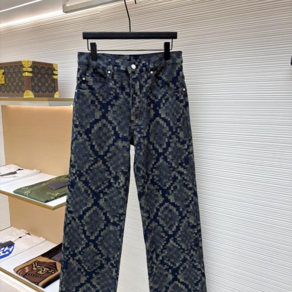 designer,replica,clothing,fake,1:1,lv,luxury,high quality LOUIS VUITTON snake print jeans (KBFLA)