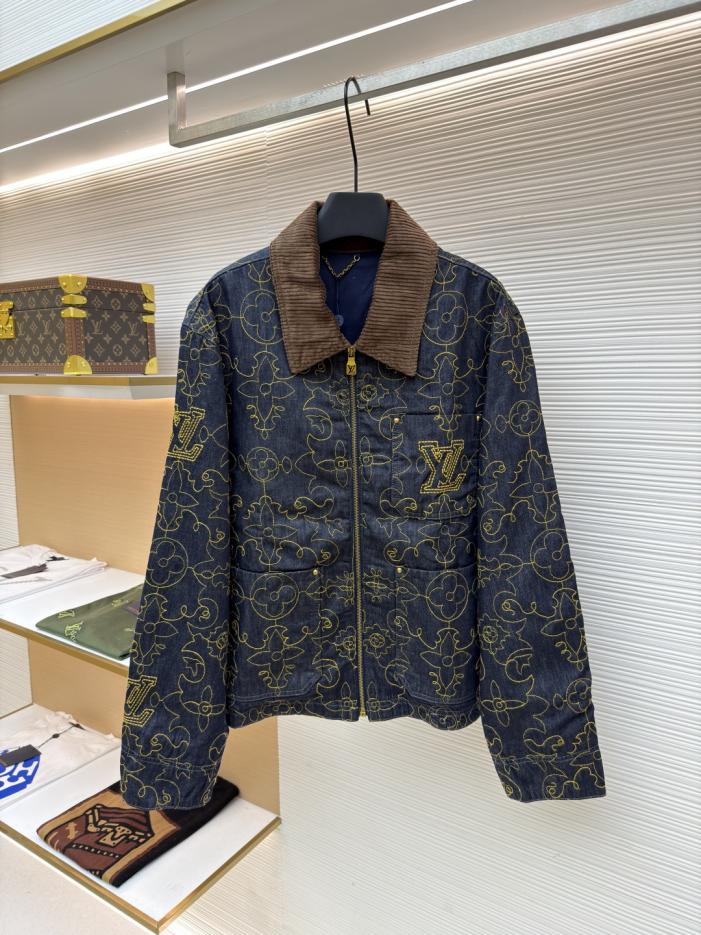 designer,replica,clothing,fake,1:1,lv,luxury,high quality LOUIS VUITTON black and gold line embroidered lapel denim jacket (QMAMN) designer,replica,clothing,fake,1:1,lv,luxury,high quality LOUIS VUITTON black and gold line embroidered lapel denim jacket (QMAMN)