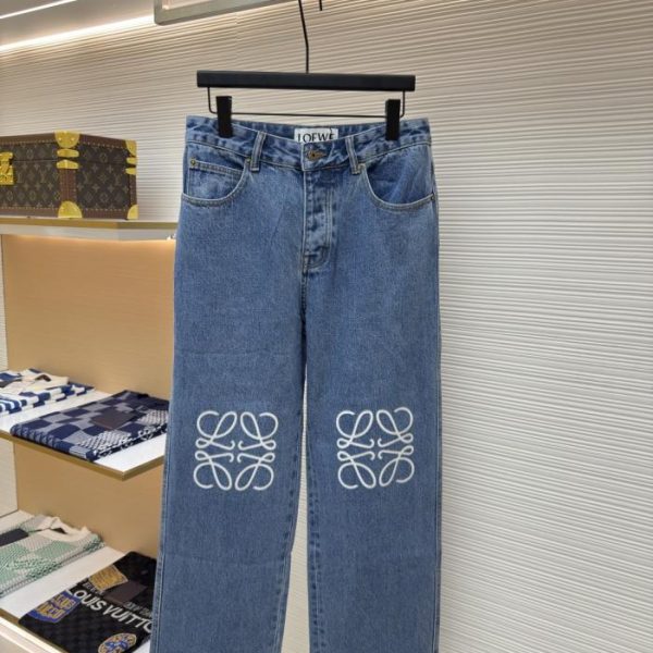designer,replica,clothing,fake,1:1,lv,luxury,high quality Loewe Anagram Denim Jeans (FX8QN)
