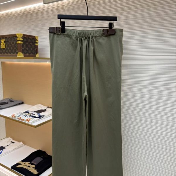 designer,replica,clothing,fake,1:1,lv,luxury,high quality Loewe Army Green Belt Trousers (O68AB)