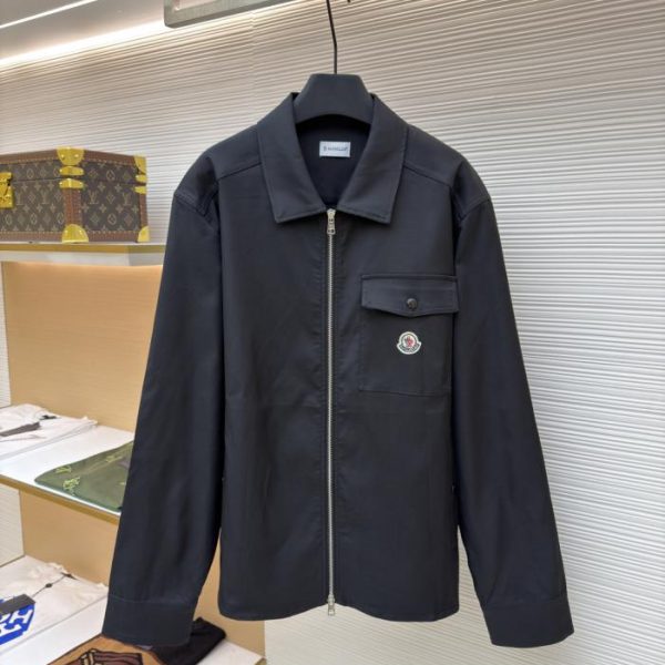 designer,replica,clothing,fake,1:1,lv,luxury,high quality Moncler Logo Zip-Up Shirt Jacket (WMOL3)