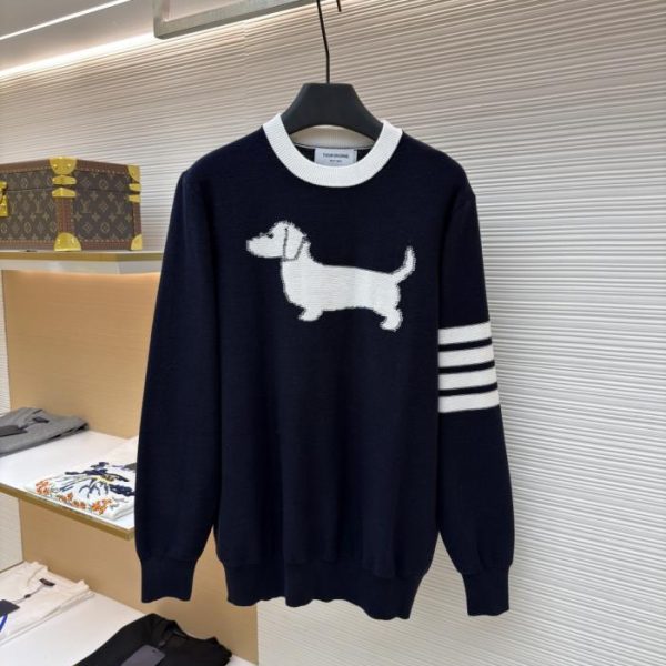 designer,replica,clothing,fake,1:1,lv,luxury,high quality THOM BROWNE Puppy Crew Neck Sweater (IOEC8)