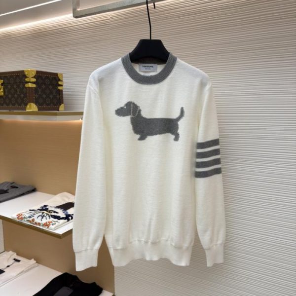 designer,replica,clothing,fake,1:1,lv,luxury,high quality THOM BROWNE Puppy Crew Neck Sweater (GLZ3H)