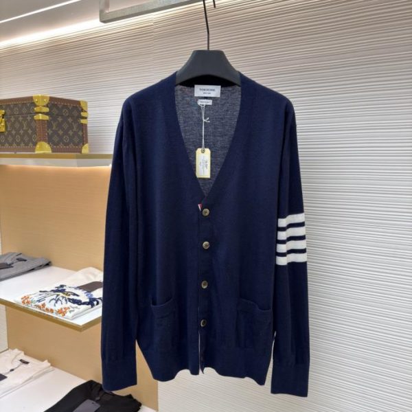 designer,replica,clothing,fake,1:1,lv,luxury,high quality THOM BROWNE fine wool cardigan (CK6AH)
