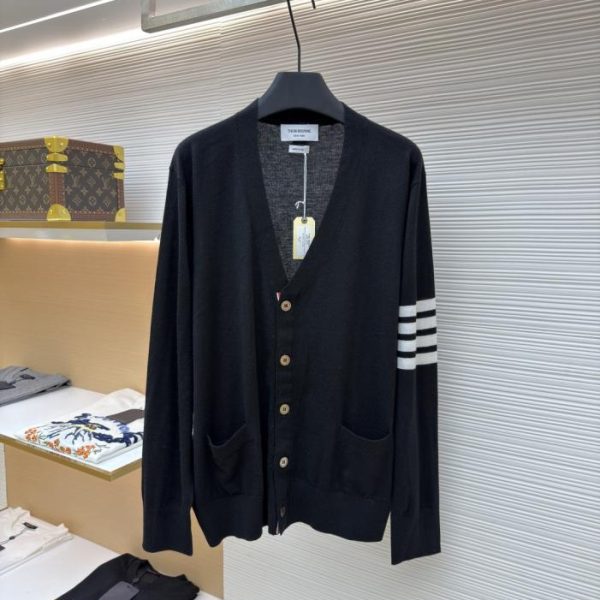 designer,replica,clothing,fake,1:1,lv,luxury,high quality THOM BROWNE fine wool cardigan (Y0XGF)