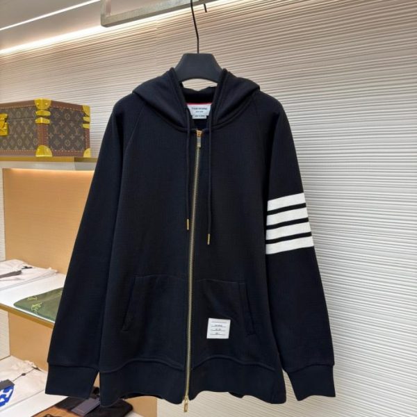 designer,replica,clothing,fake,1:1,lv,luxury,high quality Thom Browne classic four-bar zipper sweatshirt (9I5IW)