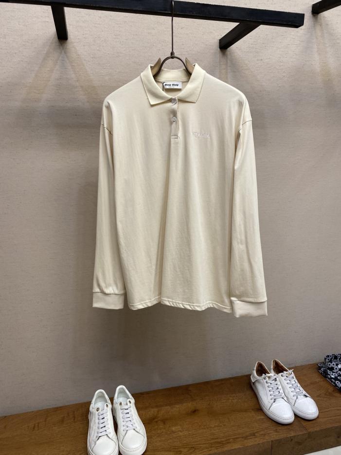 designer,replica,clothing,fake,1:1,lv,luxury,high quality Miu Miu Beige Small Logo Polo Shirt (3C8Y8) designer,replica,clothing,fake,1:1,lv,luxury,high quality Miu Miu Beige Small Logo Polo Shirt (3C8Y8)