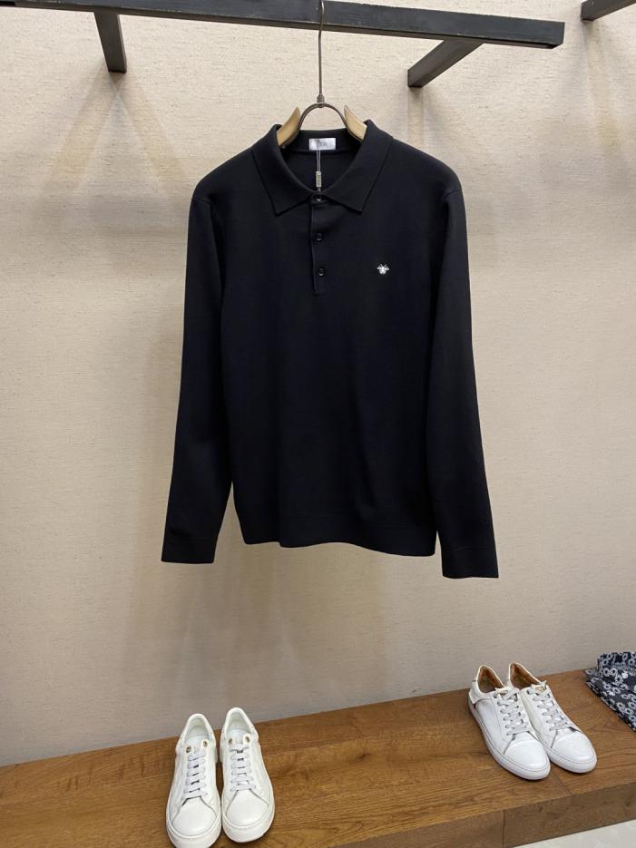 designer,replica,clothing,fake,1:1,lv,luxury,high quality Dior wool blend bee POLO stand collar knitted sweater (T2EOZ) designer,replica,clothing,fake,1:1,lv,luxury,high quality Dior wool blend bee POLO stand collar knitted sweater (T2EOZ)