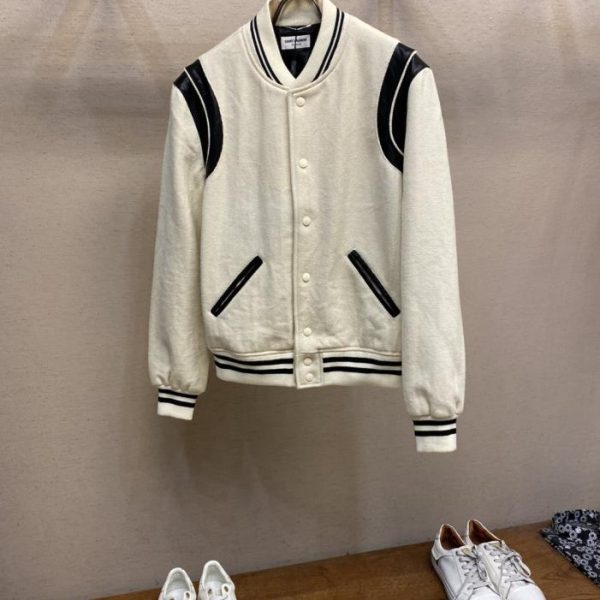 designer,replica,clothing,fake,1:1,lv,luxury,high quality SLP White Baseball Jacket Do Not Wash ((3G4FU)