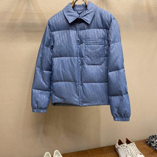 designer,replica,clothing,fake,1:1,lv,luxury,high quality Dior classic jacquard jacket style down jacket (8TC06)