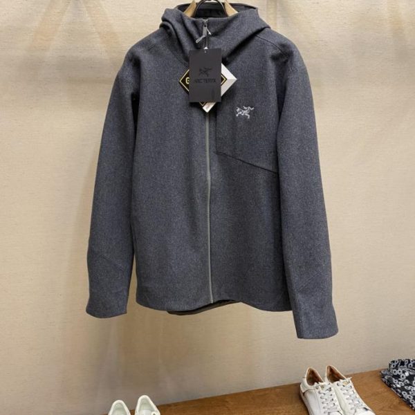 designer,replica,clothing,fake,1:1,lv,luxury,high quality Arc’teryx SAWYER Wool Hoody Wool Windproof Hooded Soft Shell Jacket (KQ4WR)