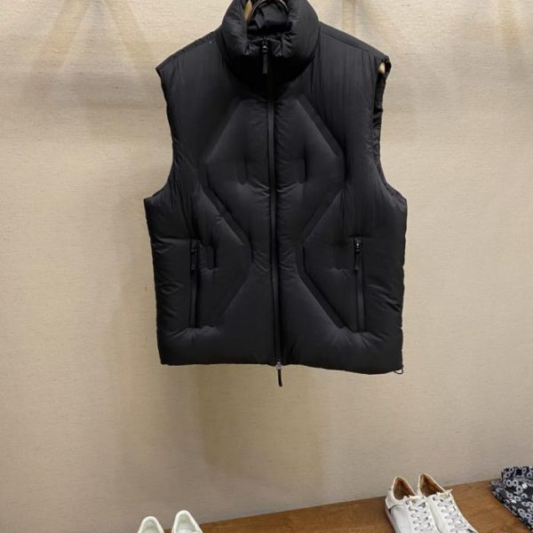 designer,replica,clothing,fake,1:1,lv,luxury,high quality Zegna Metal Nylon Directly Filled Goose Down Stand Collar Down Vest (0VYSO)