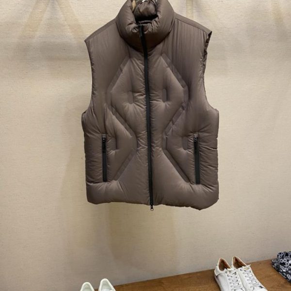 designer,replica,clothing,fake,1:1,lv,luxury,high quality Zegna Metal Nylon Direct Filled Goose Down Stand Collar Down Vest (Z7EEB)