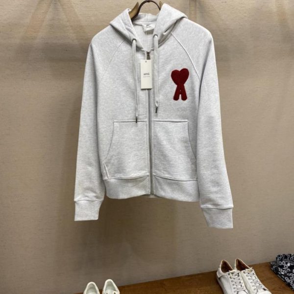 designer,replica,clothing,fake,1:1,lv,luxury,high quality AMI Unisex Classic Badge Red Heart Series Heavyweight Sweatshirt (EU3VC)