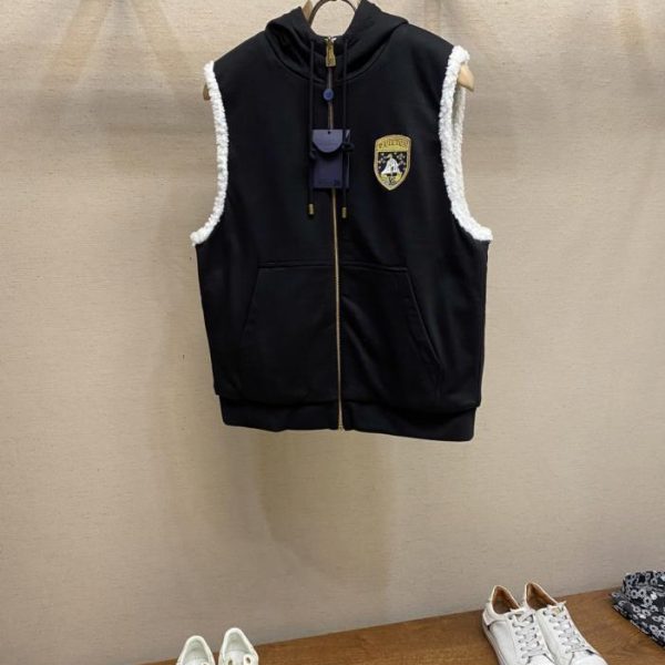 designer,replica,clothing,fake,1:1,lv,luxury,high quality LV autumn and winter new double-sided hooded vest vest (R4LCZ)