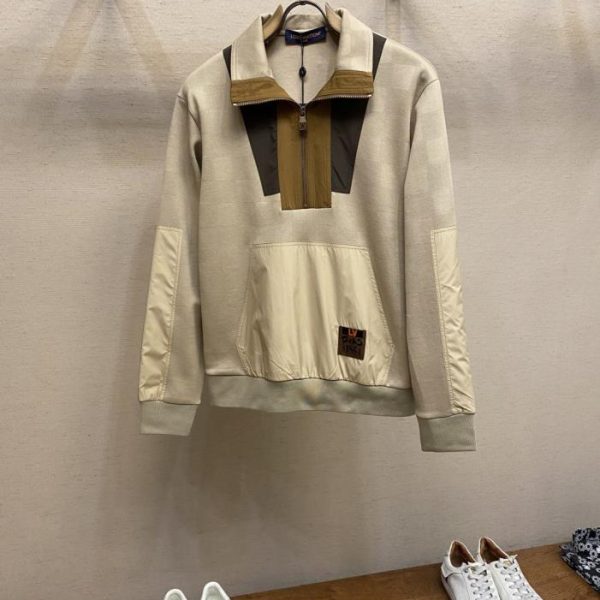designer,replica,clothing,fake,1:1,lv,luxury,high quality LV Half-Zip Pullover with Stand Collar (VT1BC)