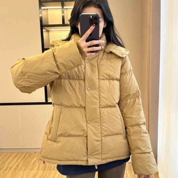 designer,replica,clothing,fake,1:1,lv,luxury,high quality lulu5 grid puff bread coat [desert yellow] lululemon Wunder Puff five grid series solid color letter logo windproof five grid hooded down jacket (IFAT2)