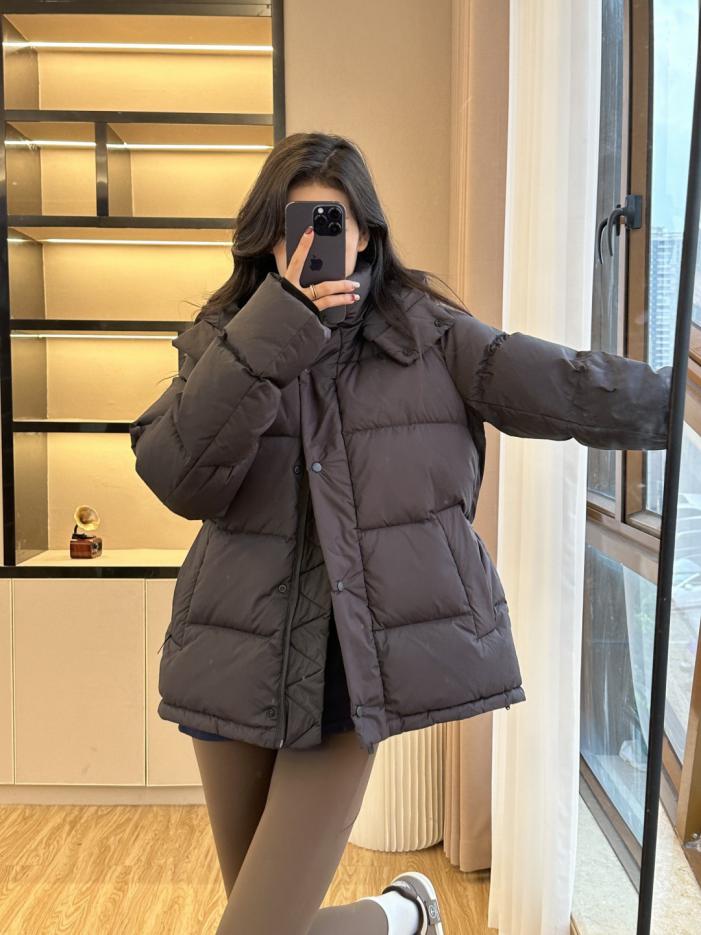 designer,replica,clothing,fake,1:1,lv,luxury,high quality lulu5 grid puff bread coat [black] lululemon Wunder Puff five grid series solid color letter logo windproof five grid hooded down jacket (YL9AC)