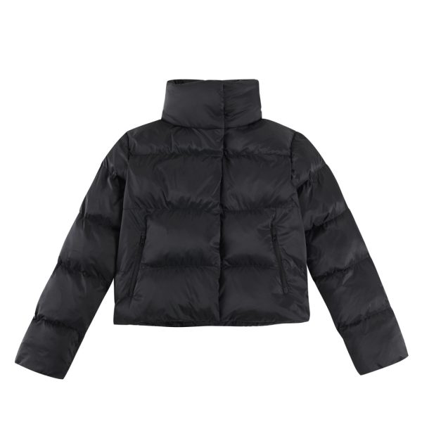 designer,replica,clothing,fake,1:1,lv,luxury,high quality Authentic ALO yoga Kendall style short gold label stand collar down jacket (2O5GU)