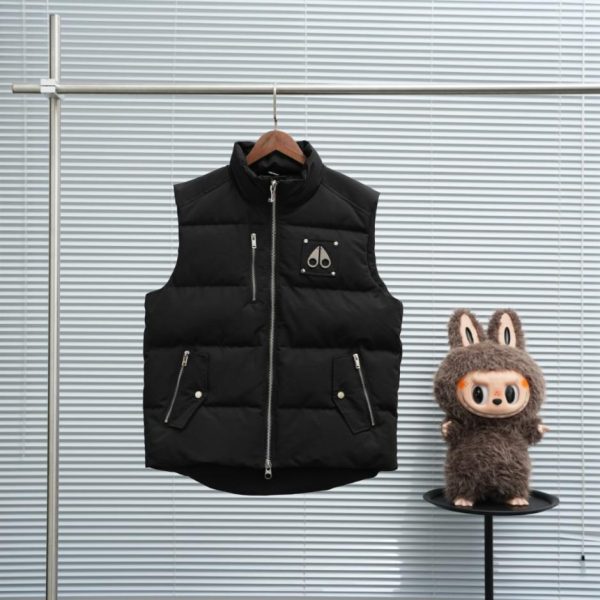 designer,replica,clothing,fake,1:1,lv,luxury,high quality Authentic Moose Knuckles Series Zipper Gold and Silver Scissors Down Vest (ZNV2J)