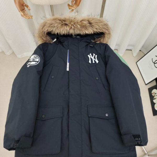 designer,replica,clothing,fake,1:1,lv,luxury,high quality Authentic MLB sleeve logo workwear fur collar down jacket (LGXGW)