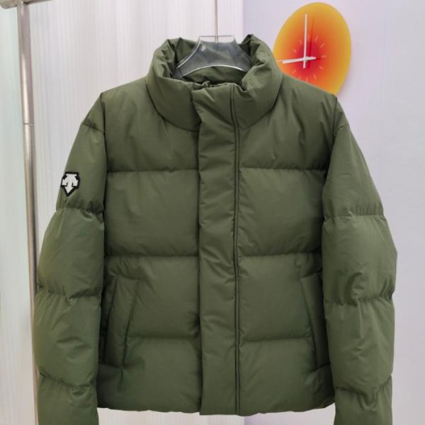 designer,replica,clothing,fake,1:1,lv,luxury,high quality Authentic Descente Ski Style Logo Short Down Jacket Khaki Green DESCENTE Ski Style Logo Short Down Jacket for Men and Women (0MFTS)