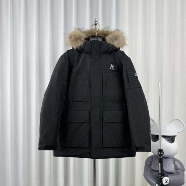 designer,replica,clothing,fake,1:1,lv,luxury,high quality Authentic MLB laminated small label fur collar workwear down jacket MLB Boston Red Sox (1CYLJ)