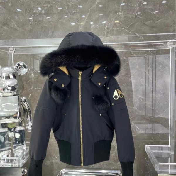designer,replica,clothing,fake,1:1,lv,luxury,high quality Genuine Golden Scissors Women’s Short Down Jacket [Optional Fur Collar, Black or White] (8M66F)