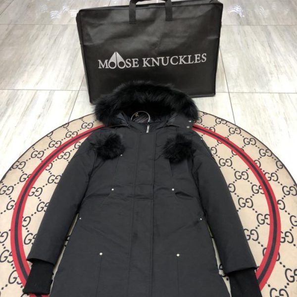 designer,replica,clothing,fake,1:1,lv,luxury,high quality Genuine Silver Scissors Women’s Long Down Jacket with Optional Black or White Fur Collar (KS3E9)