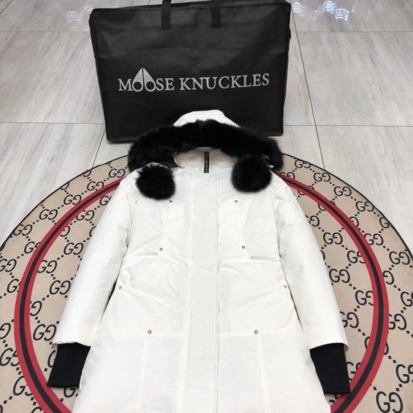 designer,replica,clothing,fake,1:1,lv,luxury,high quality Genuine Silver Scissors Women’s Long Down Jacket with Optional Black or White Fur Collar (Y7EII)