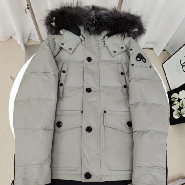 designer,replica,clothing,fake,1:1,lv,luxury,high quality Authentic Moose Knuckles Anguille Midi Down Jacket (DGYHR)