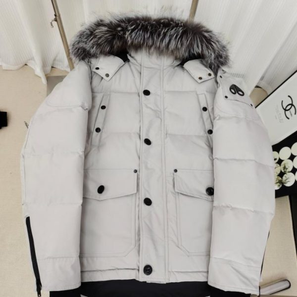 designer,replica,clothing,fake,1:1,lv,luxury,high quality Authentic Moose Knuckles Anguille Midi Down Jacket (XKT5M)