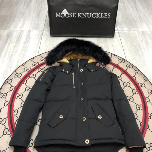 designer,replica,clothing,fake,1:1,lv,luxury,high quality Genuine Golden Scissors Women’s Short Down Jacket with Optional Fur Collar in Black and White (2AN4G)