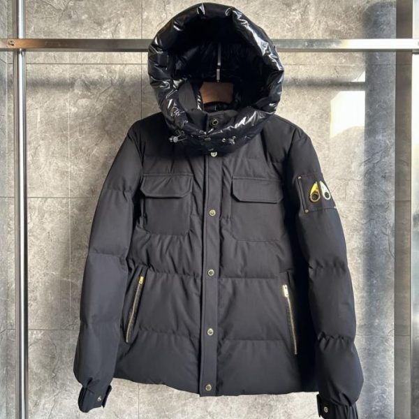 designer,replica,clothing,fake,1:1,lv,luxury,high quality Authentic Moose Knuckles New Glossy Hooded Down Jacket (FLXAG)