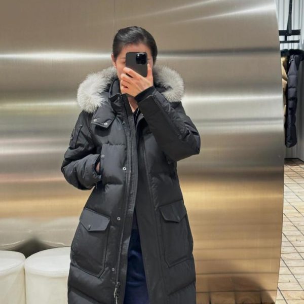 designer,replica,clothing,fake,1:1,lv,luxury,high quality Authentic Moose Knuckles Anguille Long Down Jacket (QVAOD)