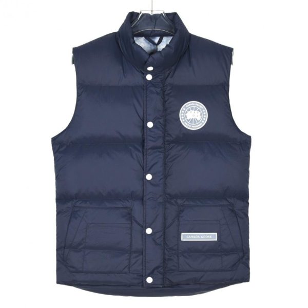 designer,replica,clothing,fake,1:1,lv,luxury,high quality Authentic Canada Goose White Label Glacier Vest Navy Blue (AEUFF)
