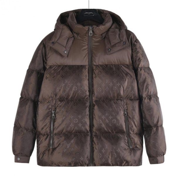 designer,replica,clothing,fake,1:1,lv,luxury,high quality LV goose down jacquard full print down jacket (BM8AQ)