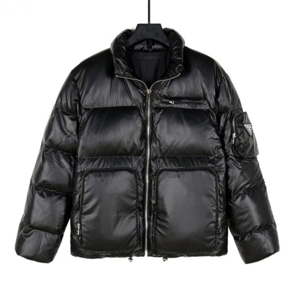 designer,replica,clothing,fake,1:1,lv,luxury,high quality Authentic Prada leather down jacket, couple’s style with chest logo (ZYURW)