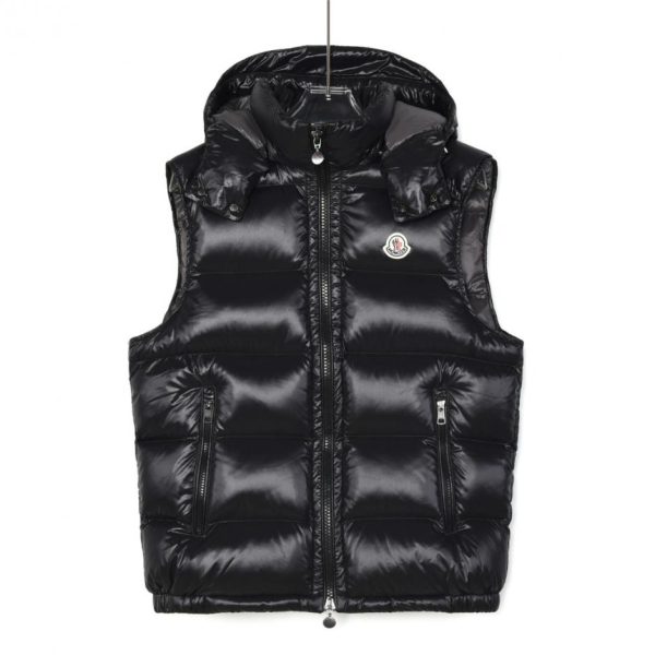 designer,replica,clothing,fake,1:1,lv,luxury,high quality Moncler Bormes goose down nylon lacquer hooded down vest unisex (ROKQT)