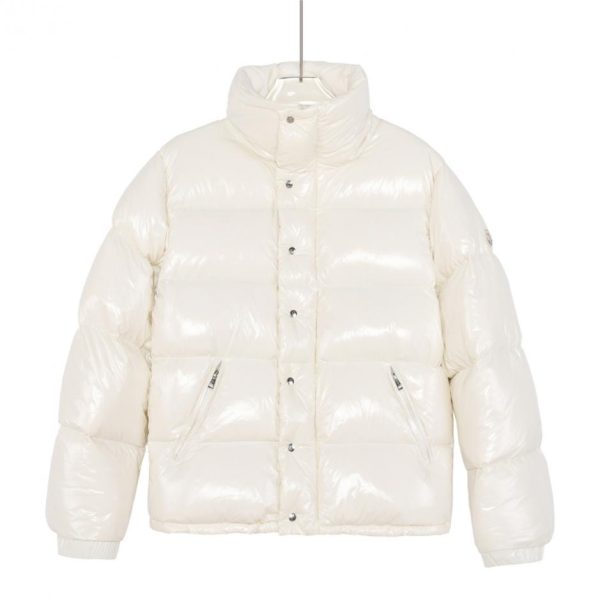 designer,replica,clothing,fake,1:1,lv,luxury,high quality Moncler goose down white mother-of-pearl shiny down jacket patent leather short (YDUYE)