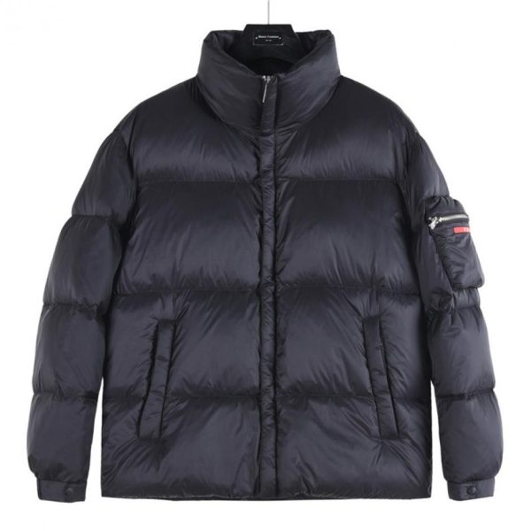 designer,replica,clothing,fake,1:1,lv,luxury,high quality Prada goose down puff shoulder sleeve pocket down jacket (5MWZD)