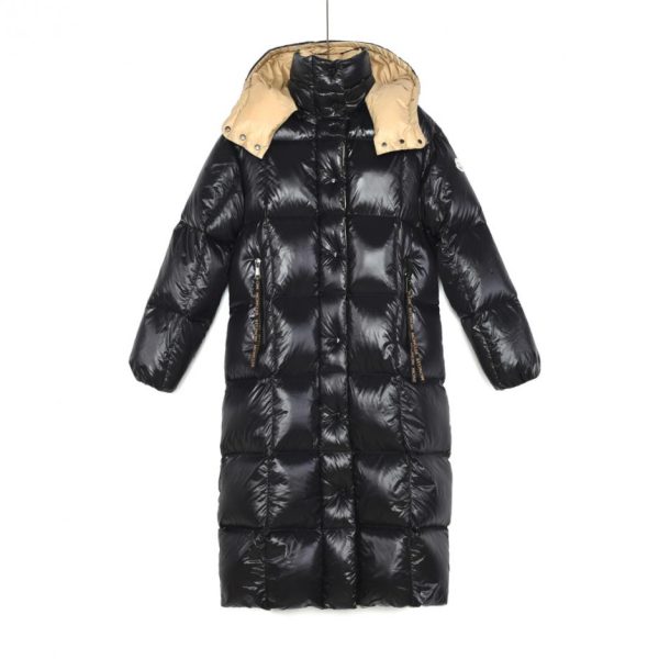 designer,replica,clothing,fake,1:1,lv,luxury,high quality Goose down Moncler Parnaiba Song Qian black and gold long bread down jacket (TAI96)