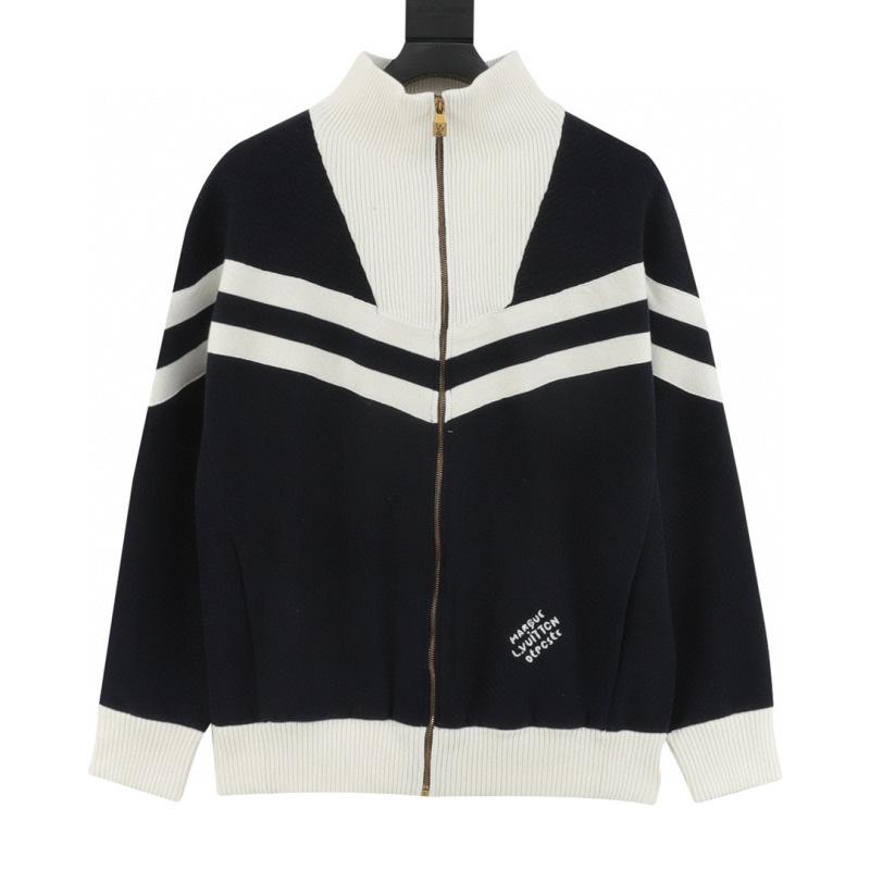 designer,replica,clothing,fake,1:1,lv,luxury,high quality LV striped stand-up collar zip-up knit cardigan (D73A) designer,replica,clothing,fake,1:1,lv,luxury,high quality LV striped stand-up collar zip-up knit cardigan (D73A)