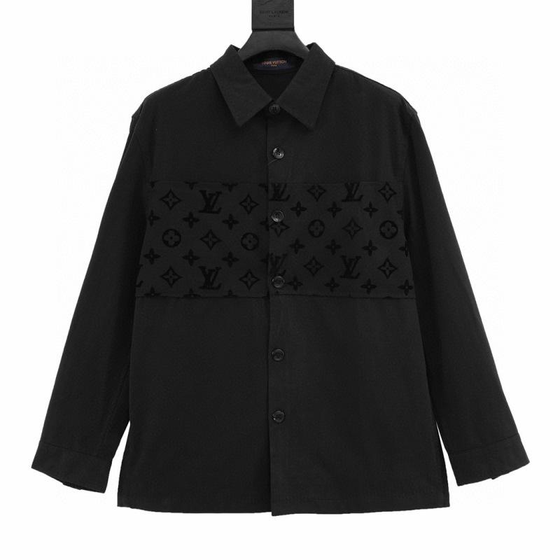 designer,replica,clothing,fake,1:1,lv,luxury,high quality LV patchwork black flocked shirt jacket (70F4) designer,replica,clothing,fake,1:1,lv,luxury,high quality LV patchwork black flocked shirt jacket (70F4)