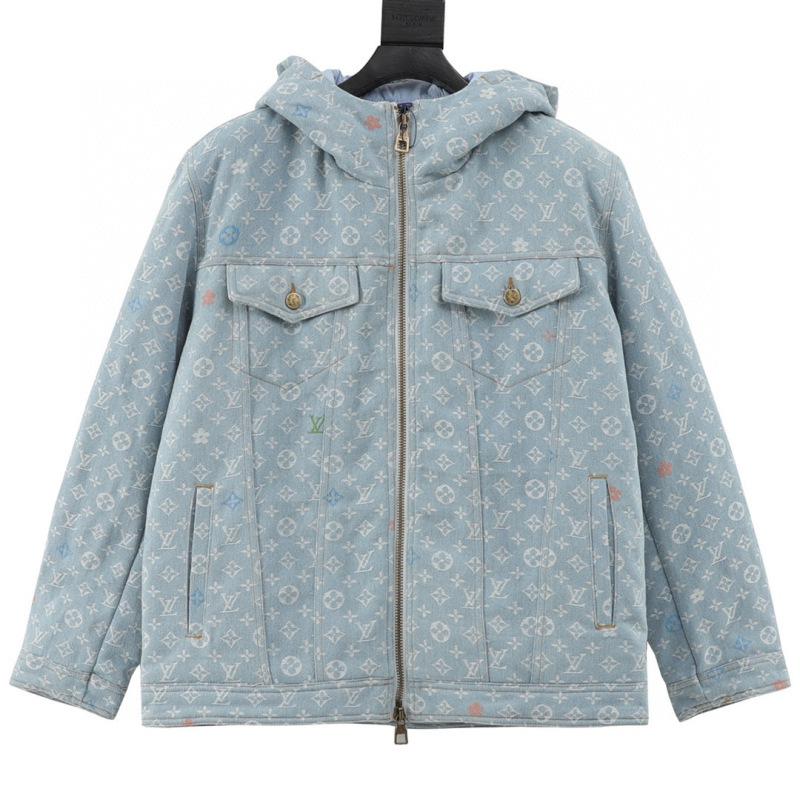 designer,replica,clothing,fake,1:1,lv,luxury,high quality LV all-over wash and distressed jacquard logo hooded cotton jacket (3F53) designer,replica,clothing,fake,1:1,lv,luxury,high quality LV all-over wash and distressed jacquard logo hooded cotton jacket (3F53)