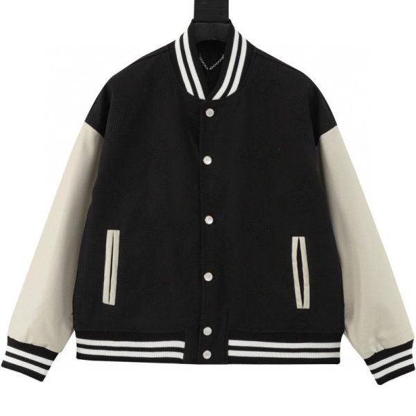 designer,replica,clothing,fake,1:1,lv,luxury,high quality LV Pearl Monogram Baseball Jacket (Fendi 7A)