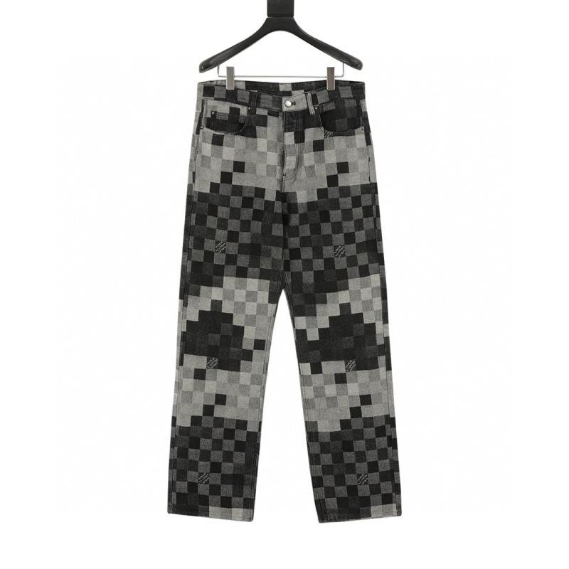 designer,replica,clothing,fake,1:1,lv,luxury,high quality Louis Vuitton mosaic checkered jeans (A303) designer,replica,clothing,fake,1:1,lv,luxury,high quality Louis Vuitton mosaic checkered jeans (A303)