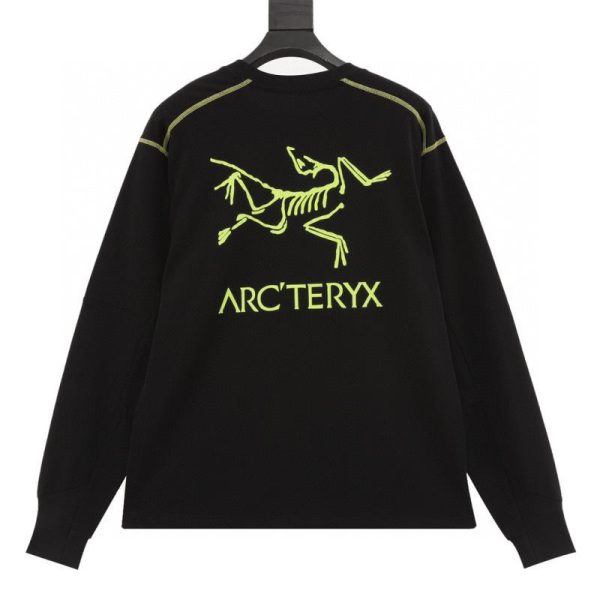 designer,replica,clothing,fake,1:1,lv,luxury,high quality ARC’ TERYX Topstitched Print Crew Neck Long Sleeve (7509)