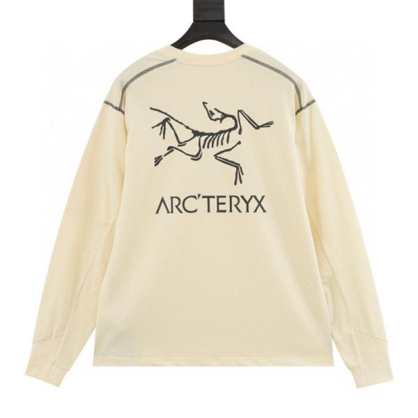 designer,replica,clothing,fake,1:1,lv,luxury,high quality ARC’ TERYX Topstitched Print Crew Neck Long Sleeve (EC0F)